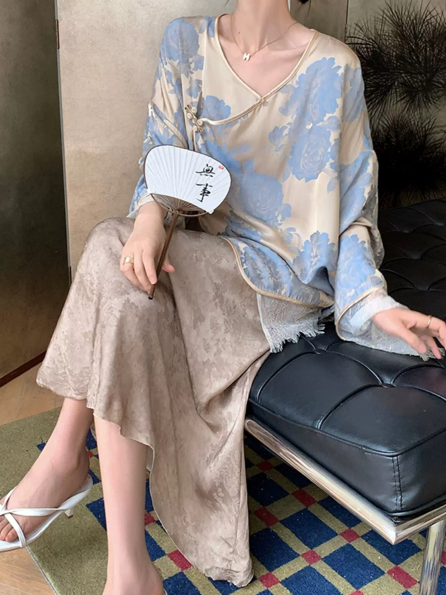 Yu Deng Floral Oriental Top