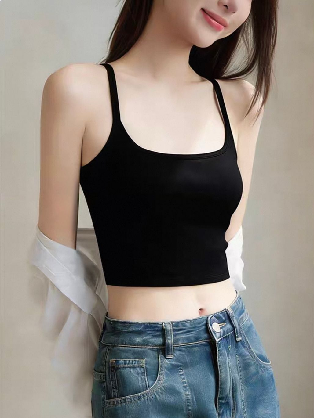 Ela Racer Back Padded Crop Top