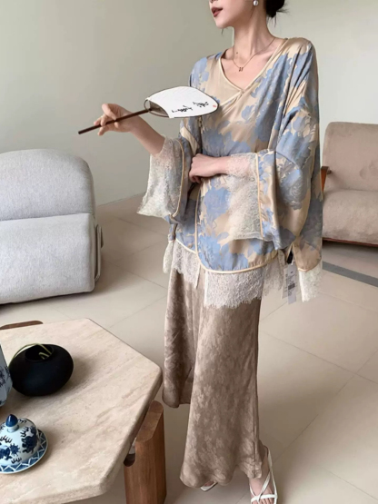 Yu Deng Floral Oriental Top