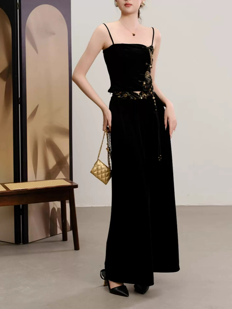 Yu Ee Velvet Cami Top & Pants