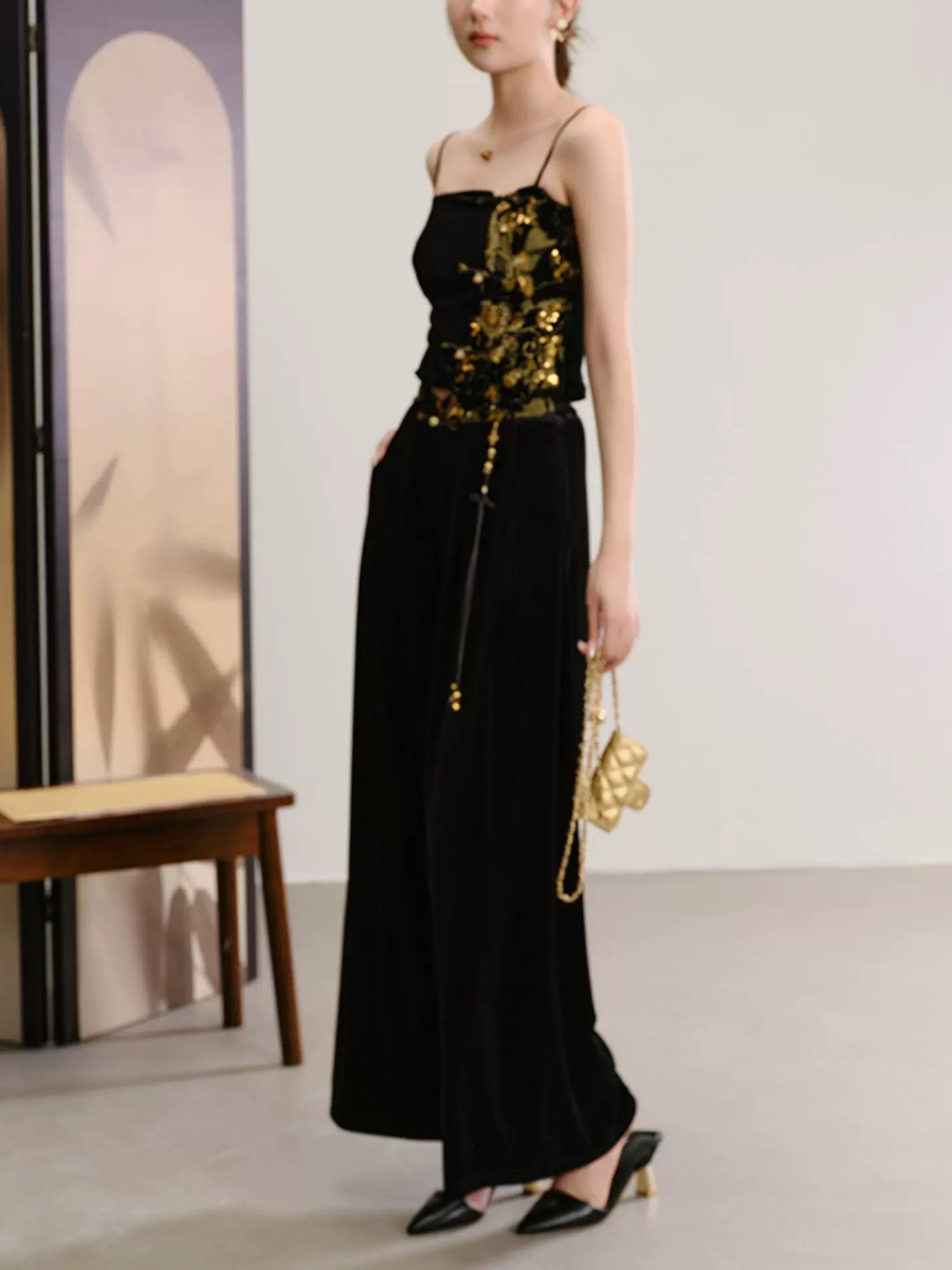 Yu Ee Velvet Cami Top & Pants