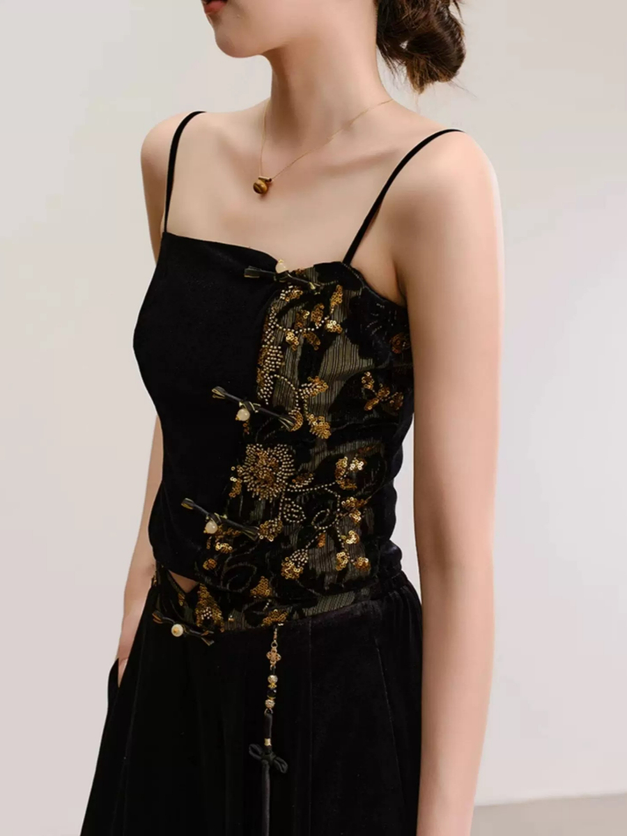 Yu Ee Velvet Cami Top & Pants