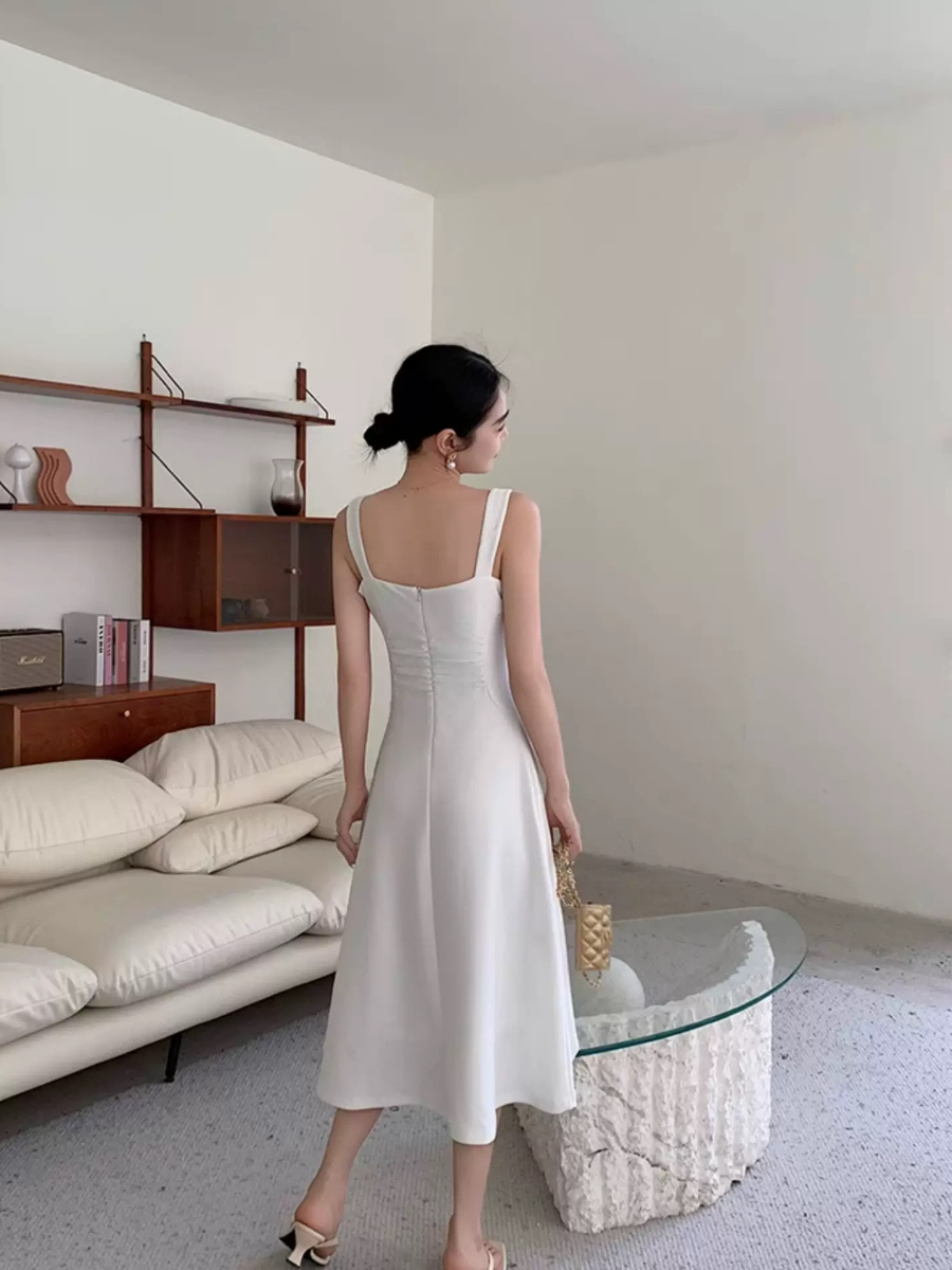 Yana Square Neck A-Line Dress