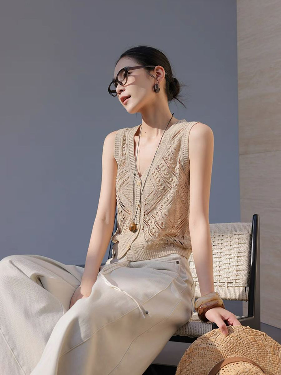 Michal Bold Knit Sleeveless Top