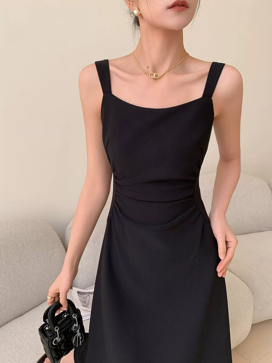 Yana Square Neck A-Line Dress