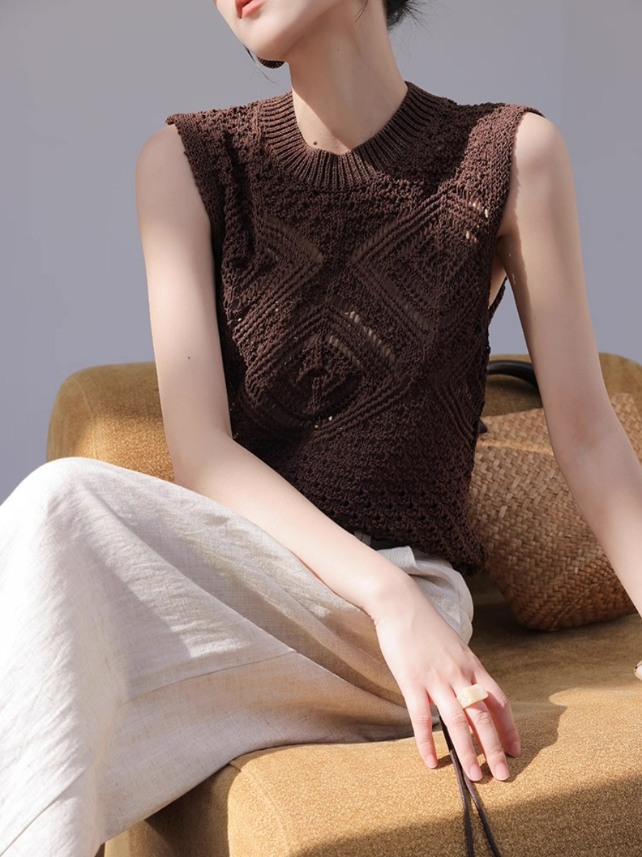 Maanasa Crochet Sleeveless Top