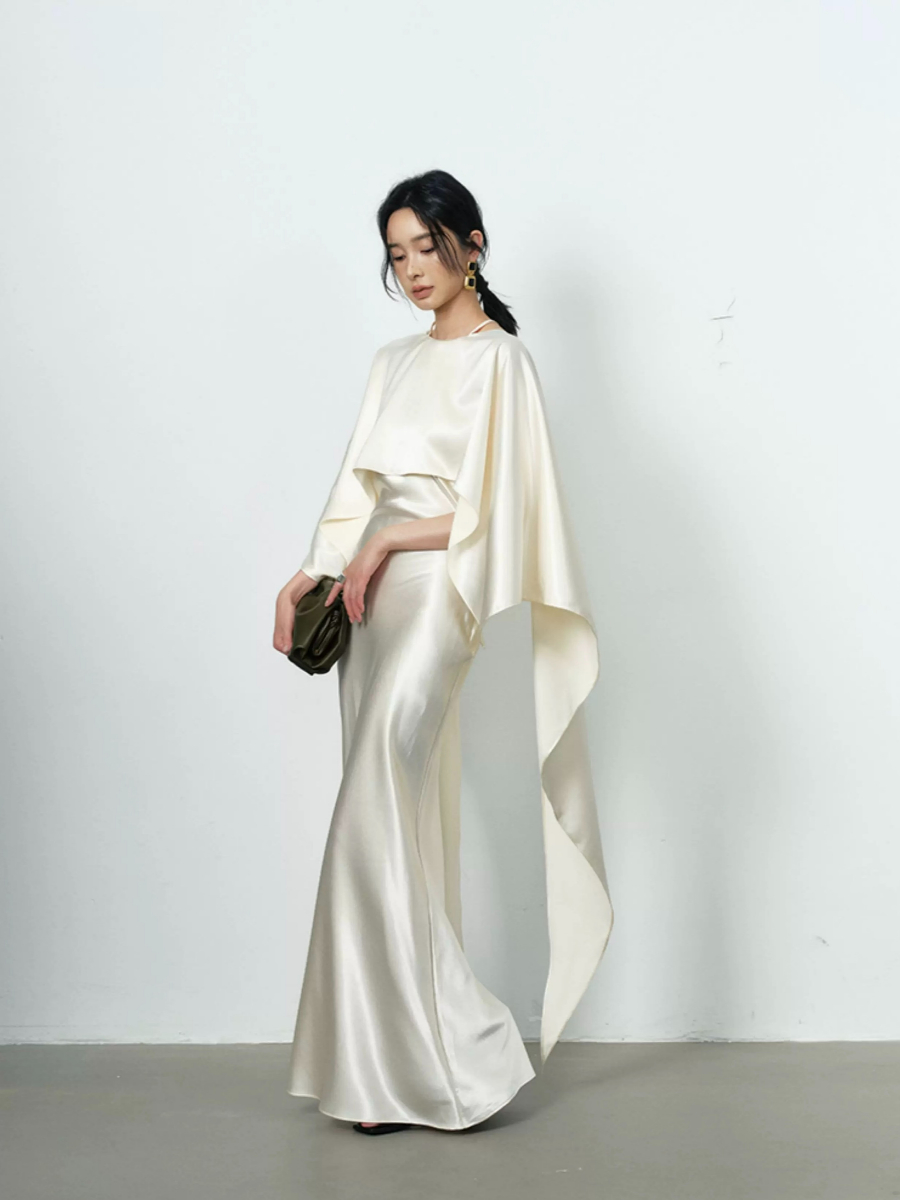 Yeena Bare Back Shawl Dress