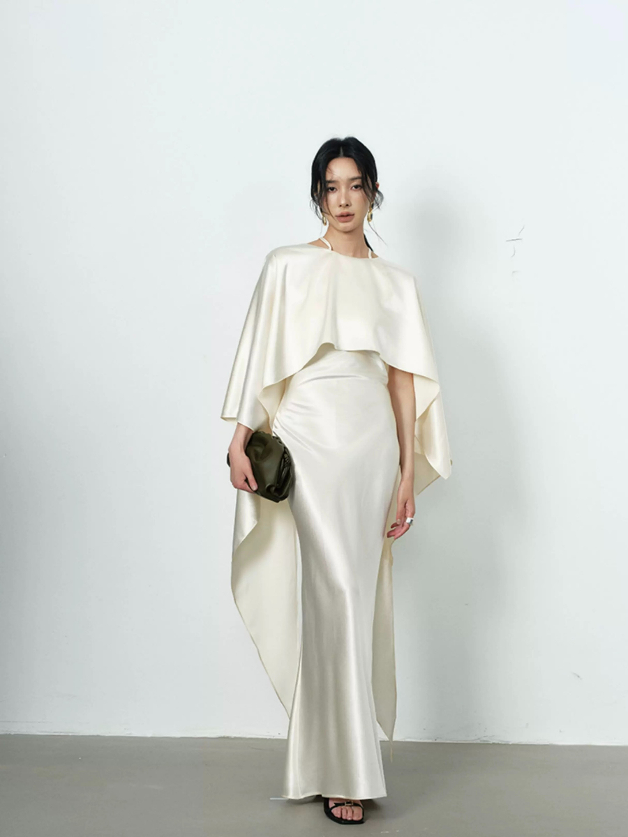 Yeena Bare Back Shawl Dress