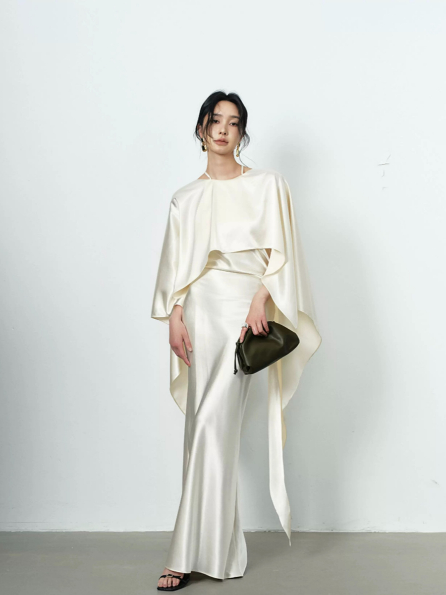 Yeena Bare Back Shawl Dress