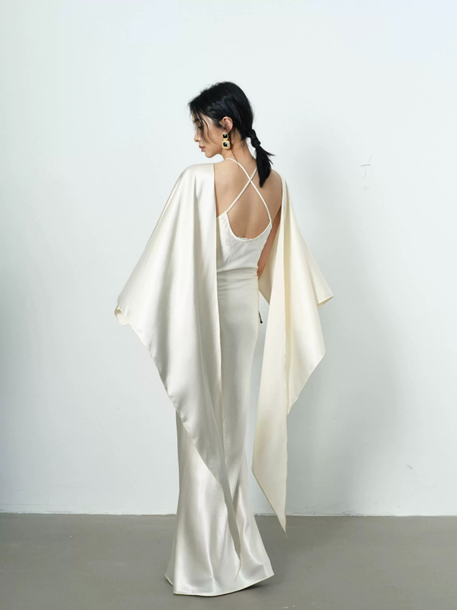 Yeena Bare Back Shawl Dress