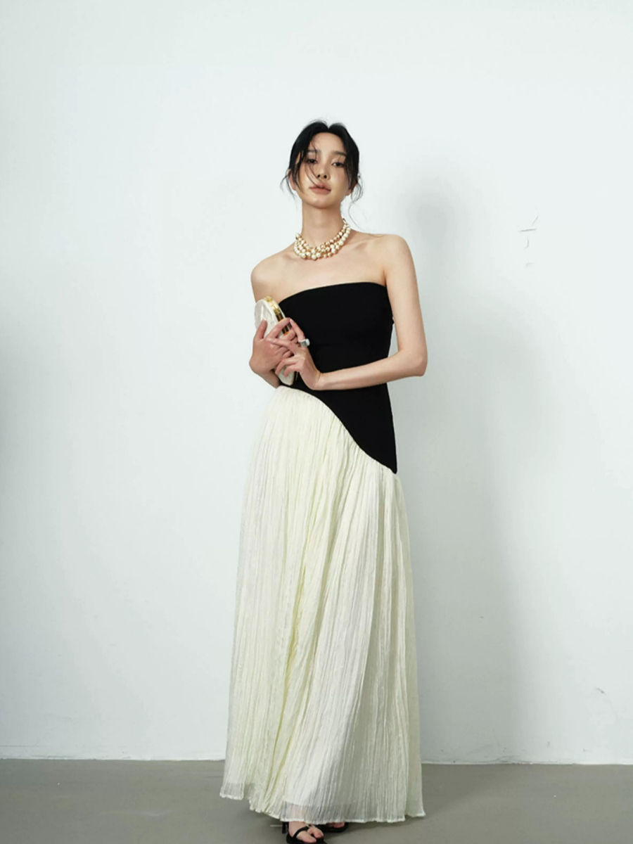 Yeely Color Contrast Prom Dress