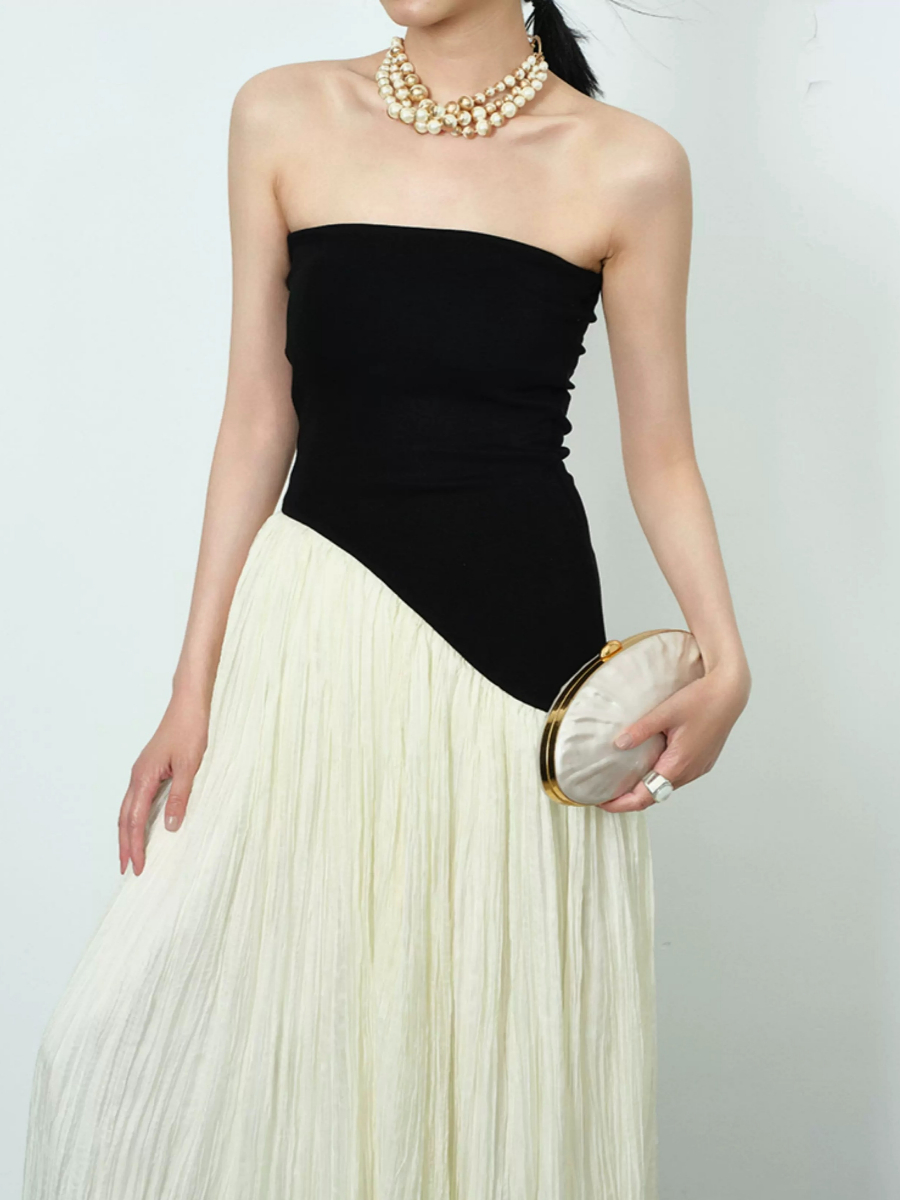 Yeely Color Contrast Prom Dress