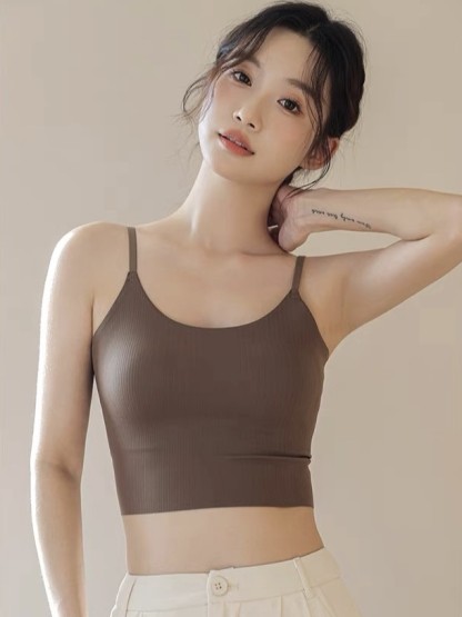 Demi U-Neck Padded Crop Top-The Black Bow-