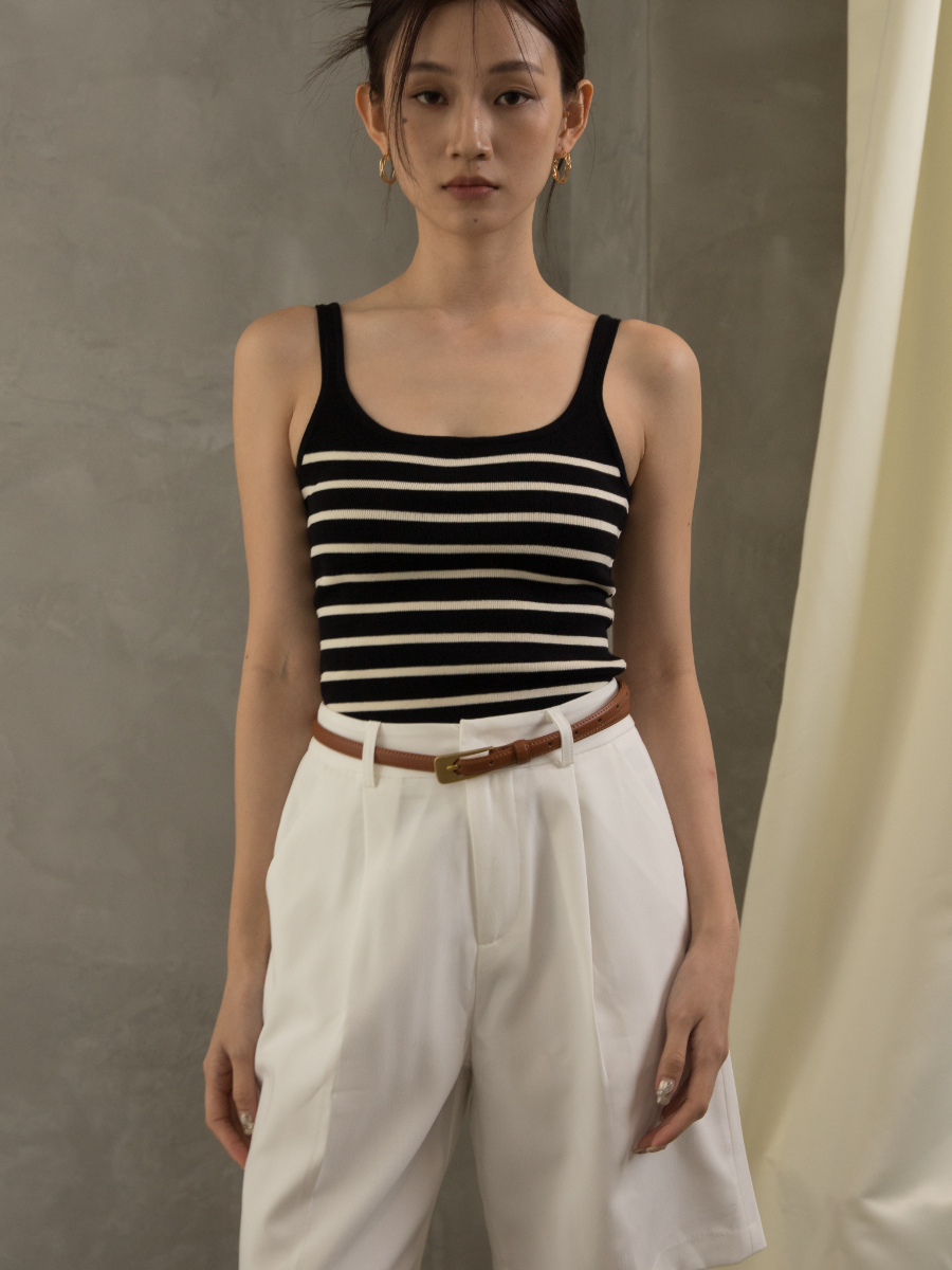 Gya Striped Knit Top (Discounted-Free Size)-The Black Bow-