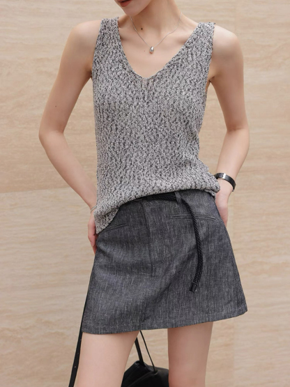 Murphie V-Neck Knit Top