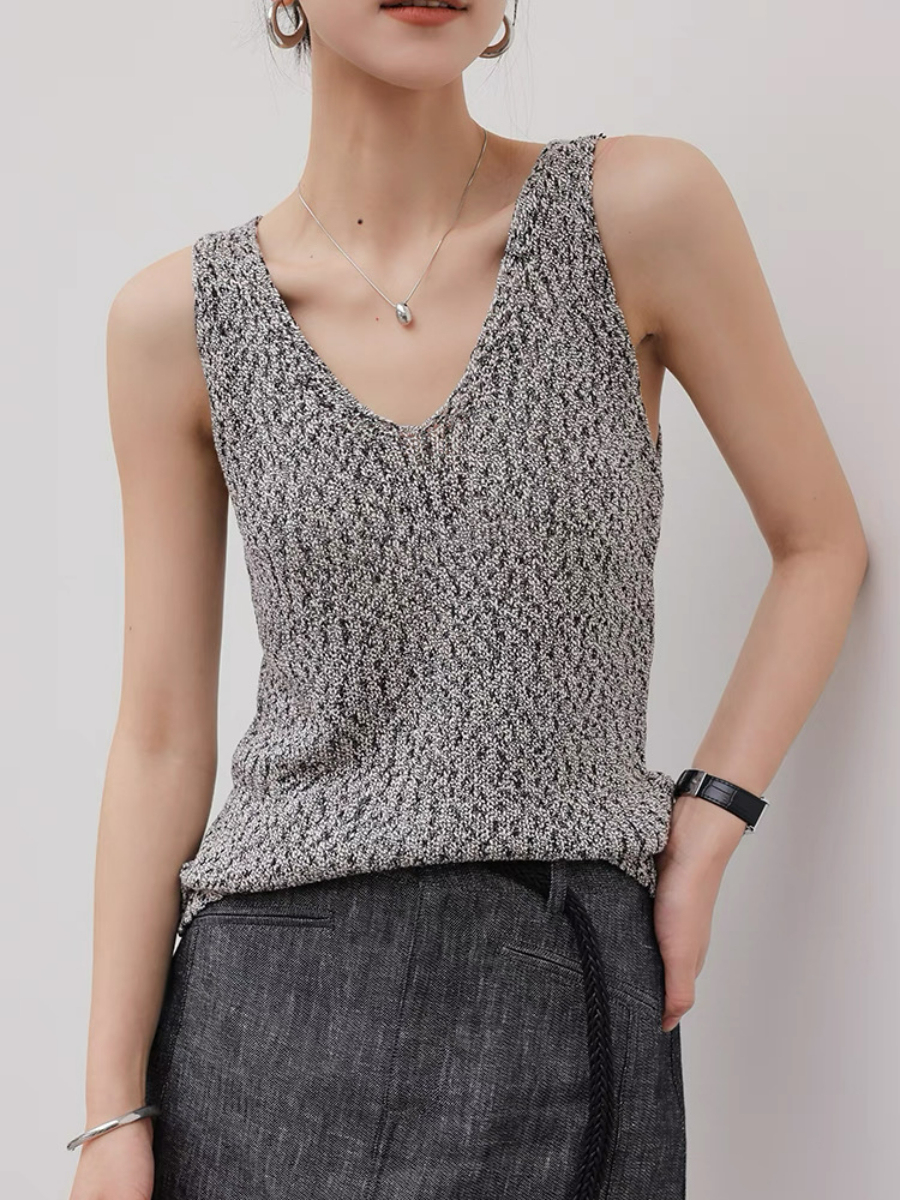 Murphie V-Neck Knit Top