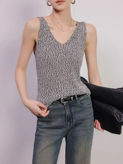 Murphie V-Neck Knit Top