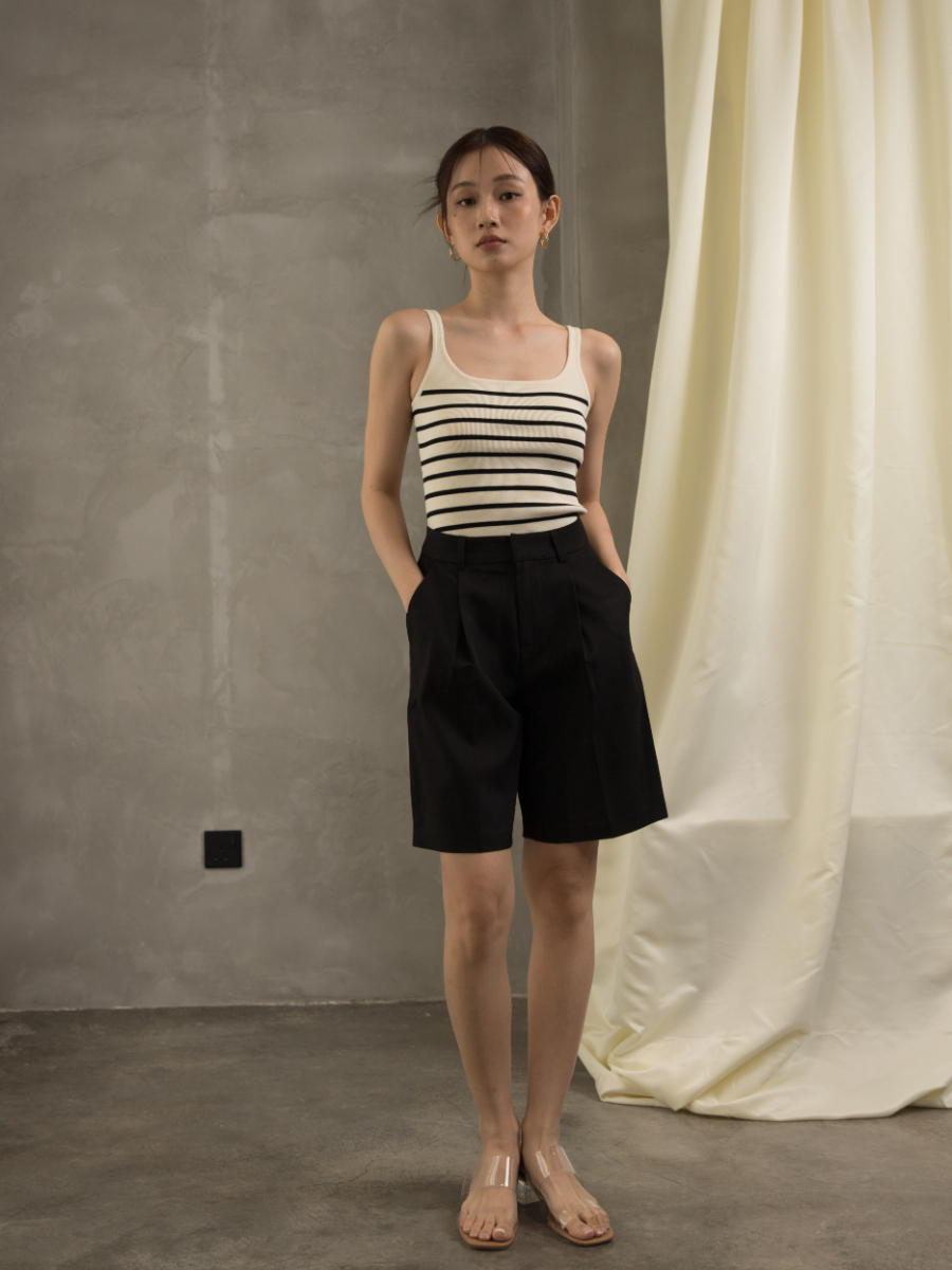 Gya Striped Knit Top (Discounted-Free Size)-The Black Bow-