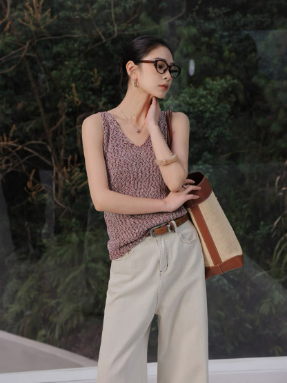 Murphie V-Neck Knit Top