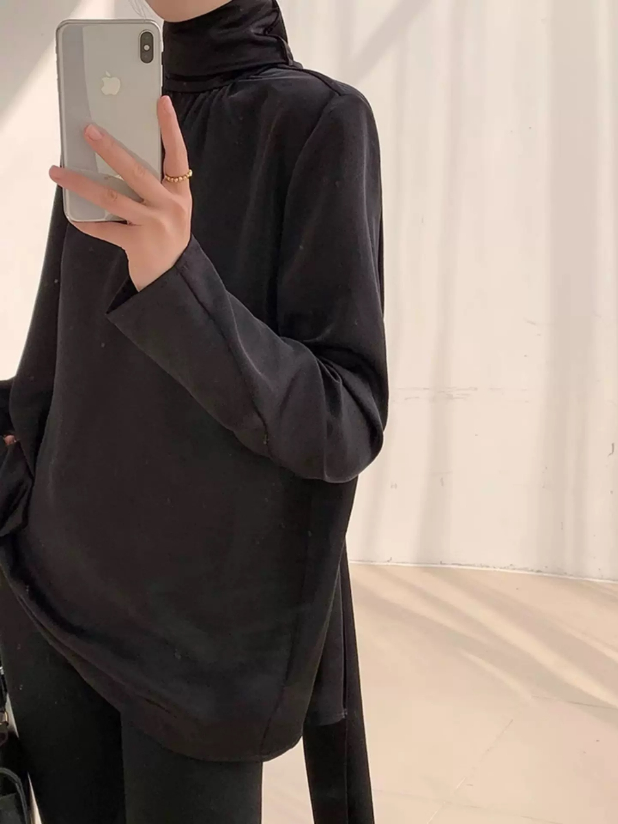 Yvette High Neck Tie Up Shirt