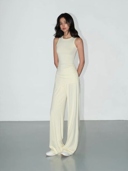 Vachi Asymmetric Longline Top & Soft Drape Pants (Sold Seperately)