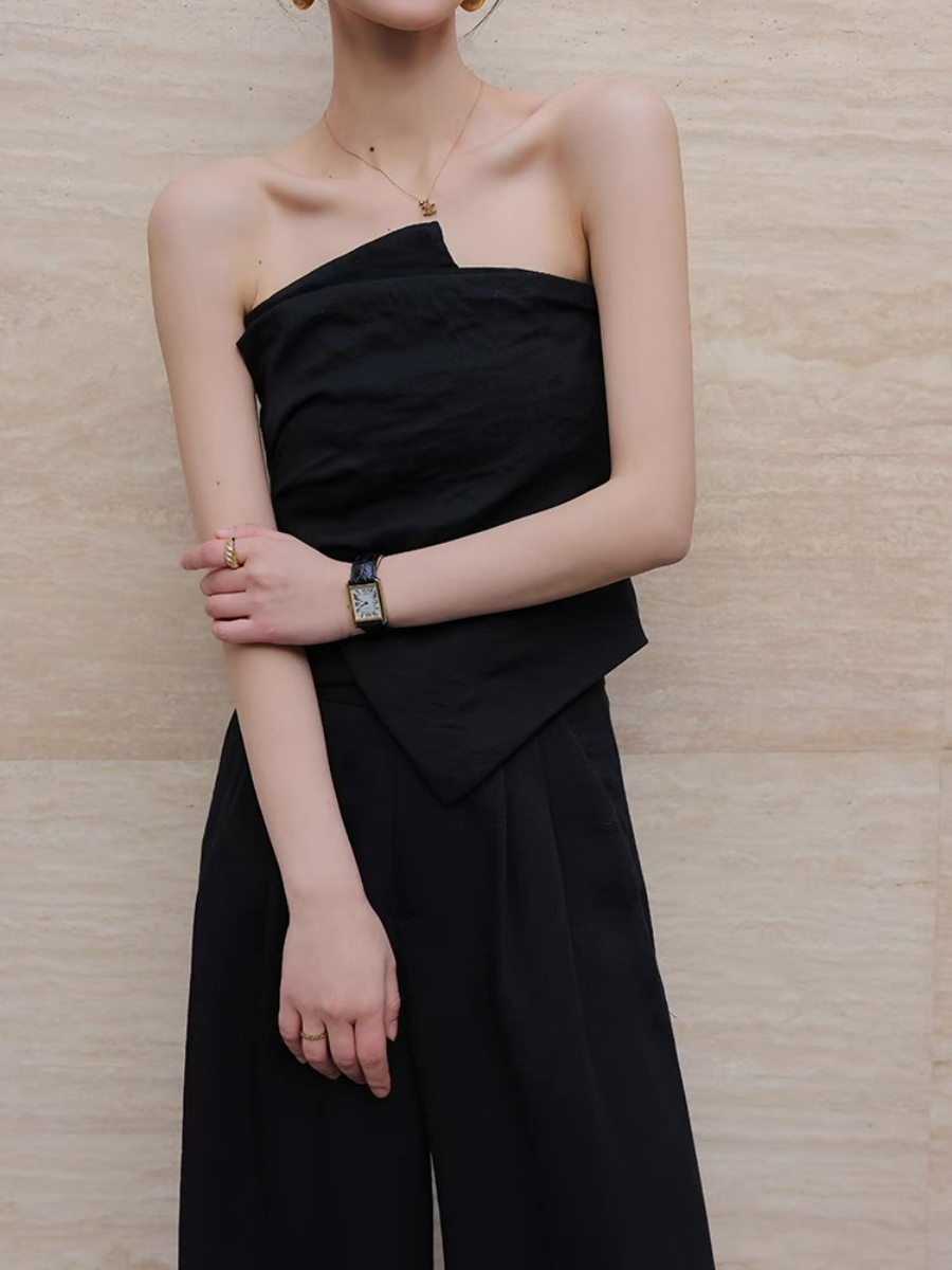 Marilda Asymmetric Tube Top & Culottes