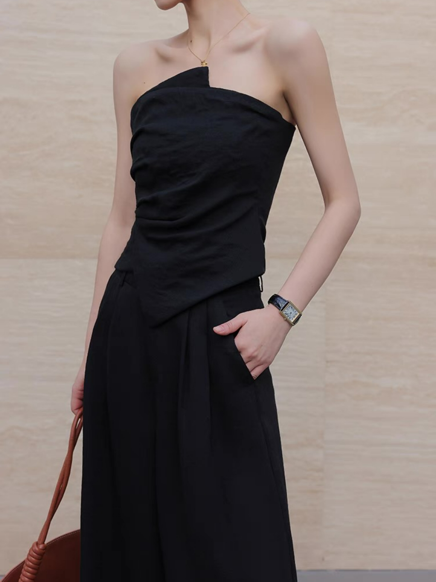 Marilda Asymmetric Tube Top & Culottes
