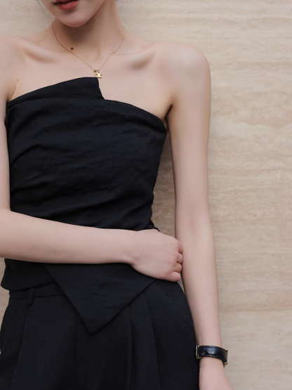 Marilda Asymmetric Tube Top & Culottes