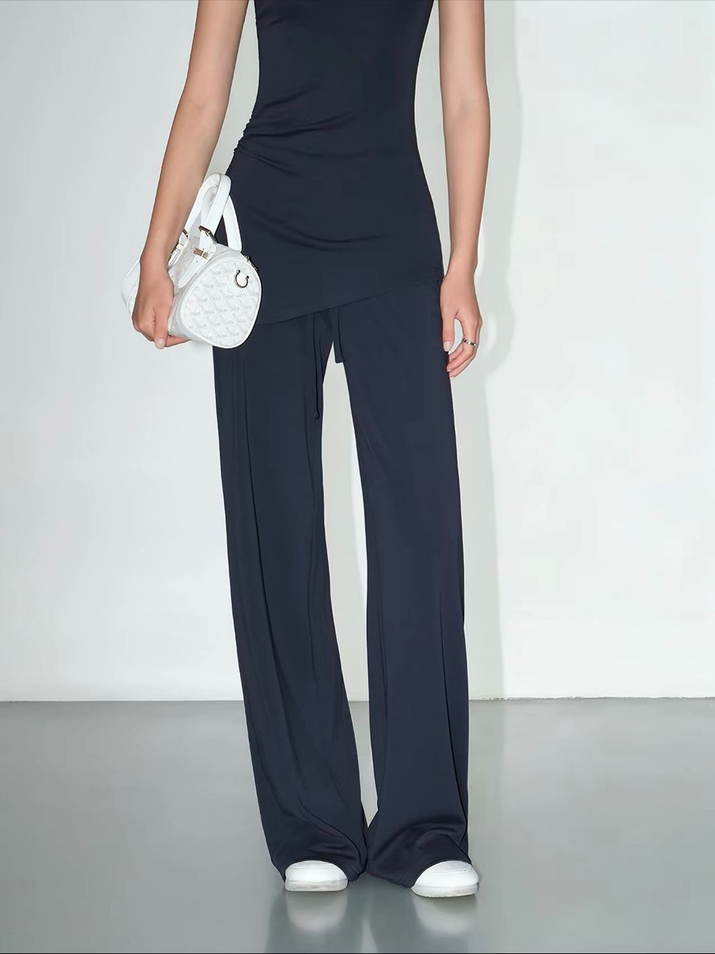 Vachi Asymmetric Longline Top & Soft Drape Pants (Sold Seperately)