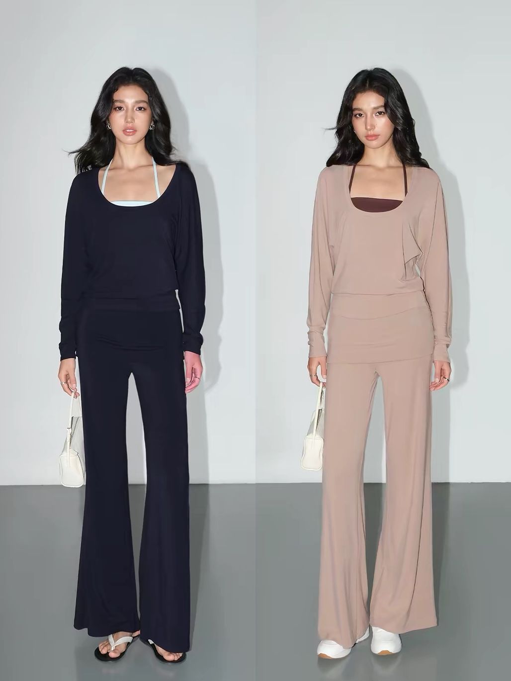 Vaiana Three-Piece Casual Knit Top & Panel Overlay Pants (Sold Seperately)