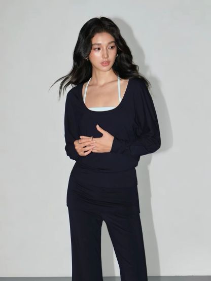 Vaiana Three-Piece Casual Knit Top & Panel Overlay Pants (Sold Seperately)