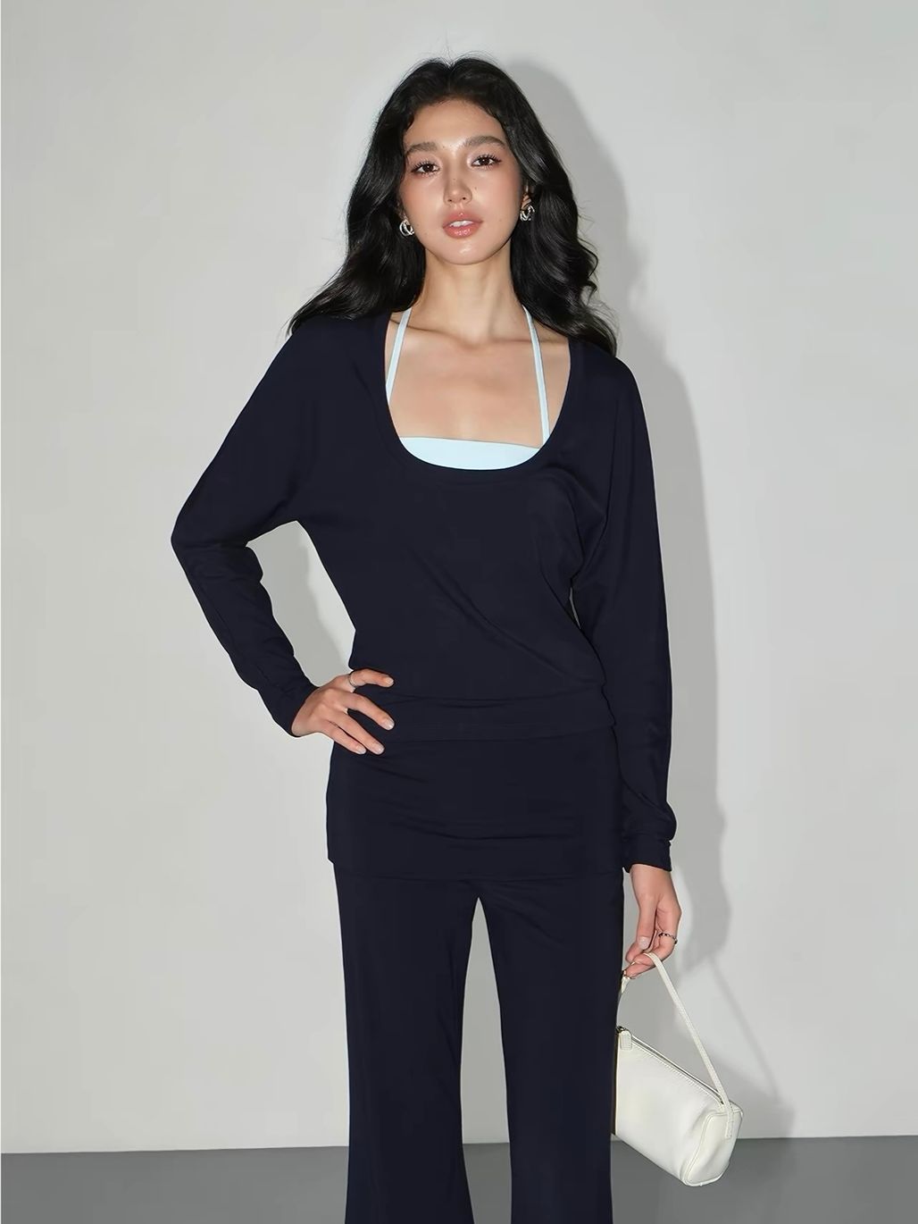 Vaiana Three-Piece Casual Knit Top & Panel Overlay Pants (Sold Seperately)