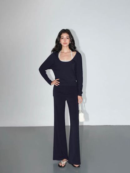 Vaiana Three-Piece Casual Knit Top & Panel Overlay Pants (Sold Seperately)