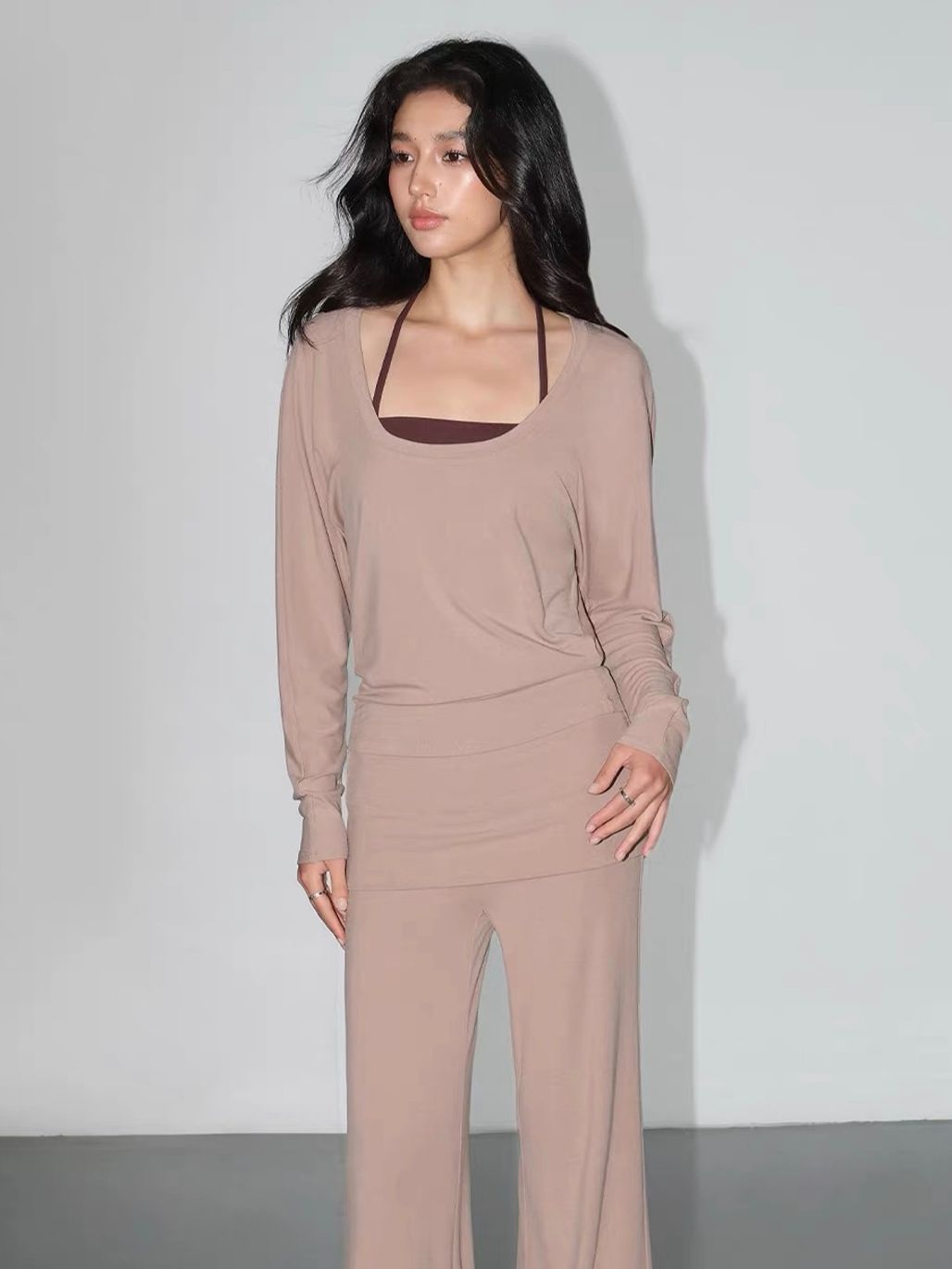 Vaiana Three-Piece Casual Knit Top & Panel Overlay Pants (Sold Seperately)