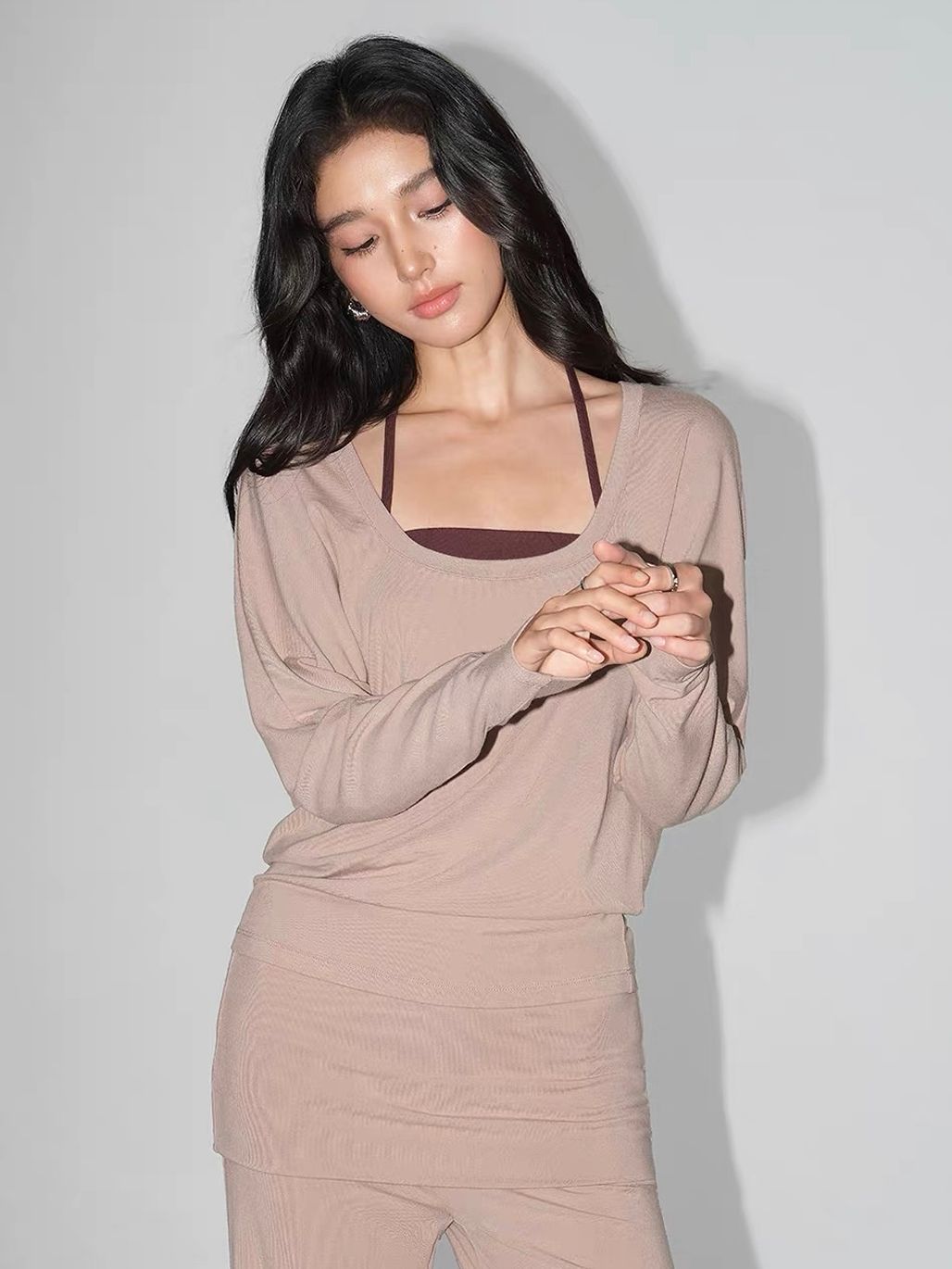 Vaiana Three-Piece Casual Knit Top & Panel Overlay Pants (Sold Seperately)