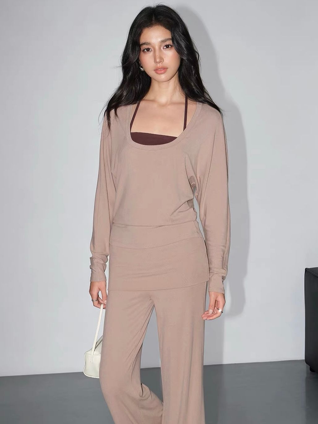 Vaiana Three-Piece Casual Knit Top & Panel Overlay Pants (Sold Seperately)