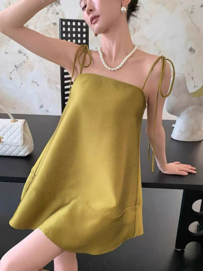 Yara Ribbon Tied Flare Cami Top