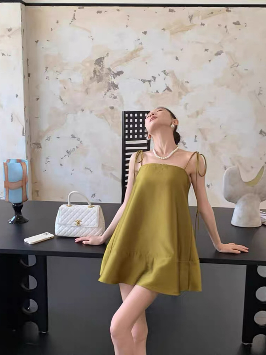 Yara Ribbon Tied Flare Cami Top