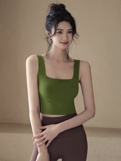 Dane Square Neck Padded Crop Top-The Black Bow-