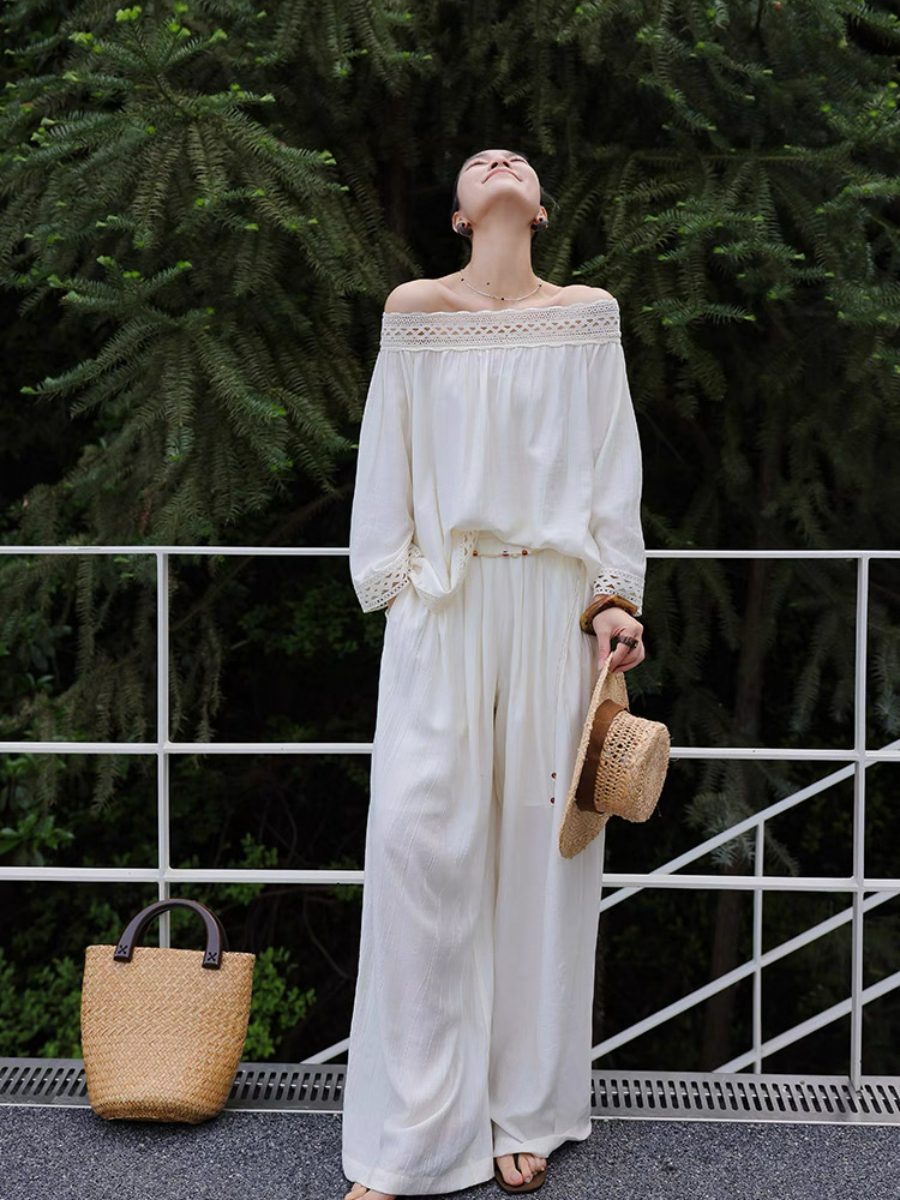 Marlynne Off Shoulder Top & Pants Set