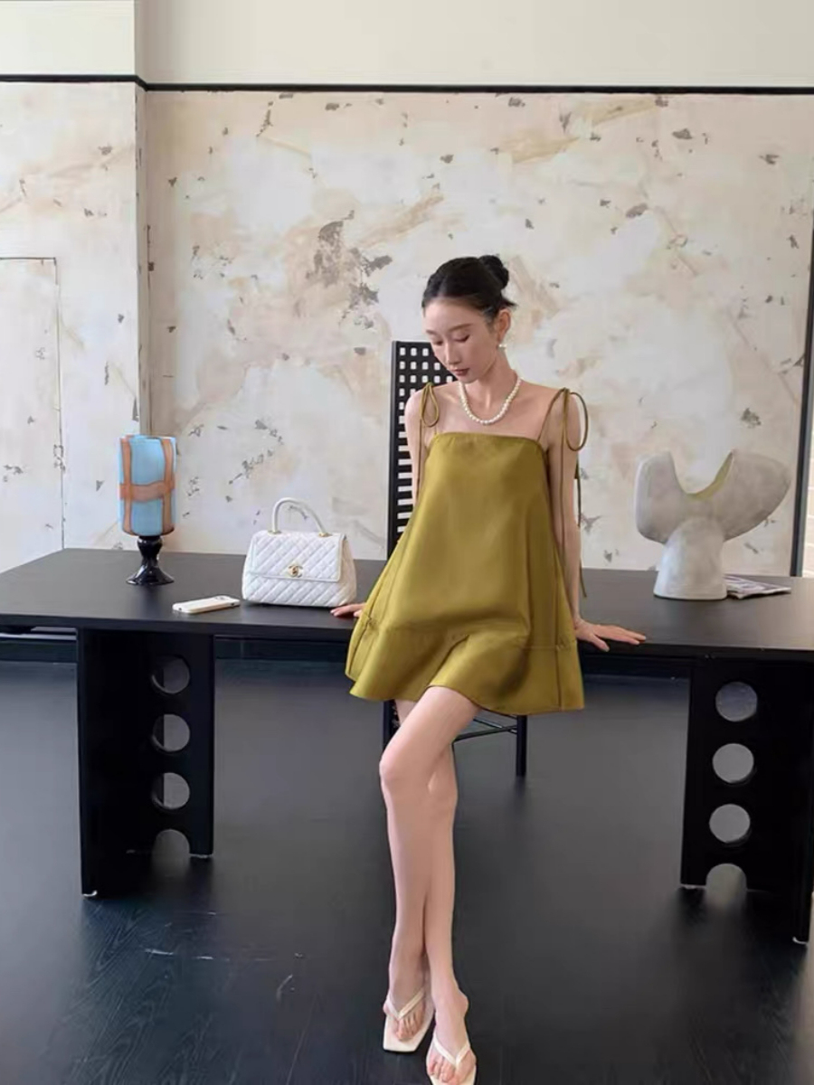 Yara Ribbon Tied Flare Cami Top