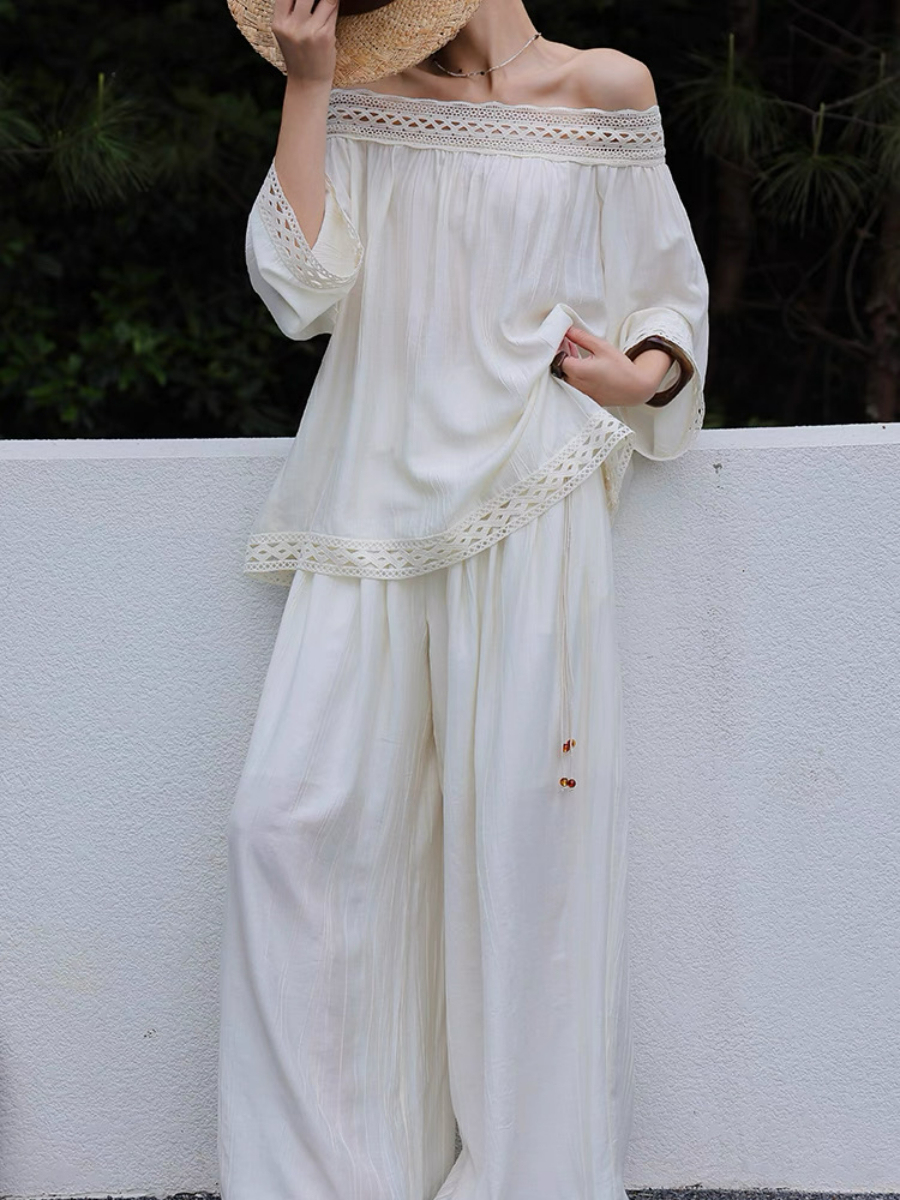 Marlynne Off Shoulder Top & Pants Set