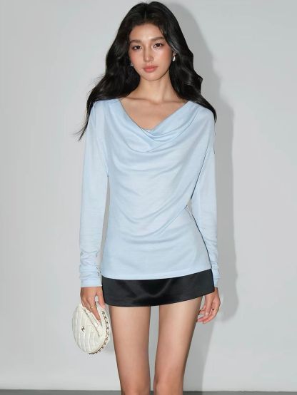 Vairy Swing Collar Lyocell Top
