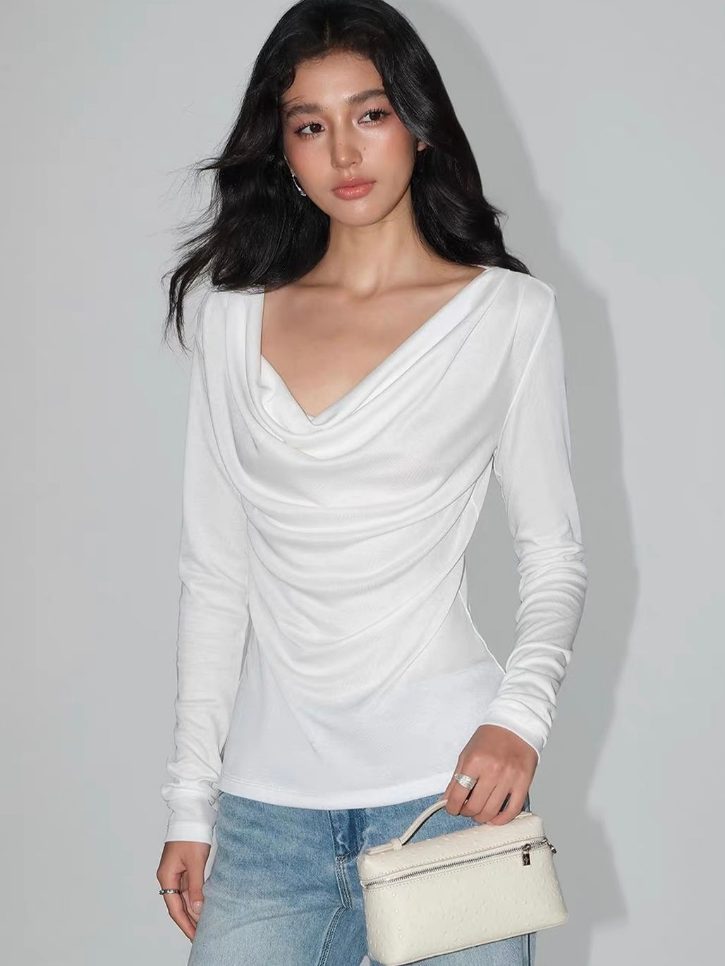 Vairy Swing Collar Lyocell Top