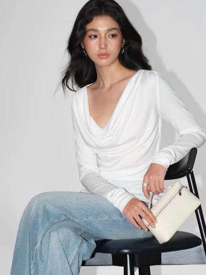Vairy Swing Collar Lyocell Top