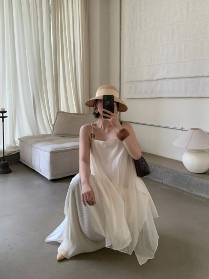 Piper Fake Two-Piece Layered Flowy Dress