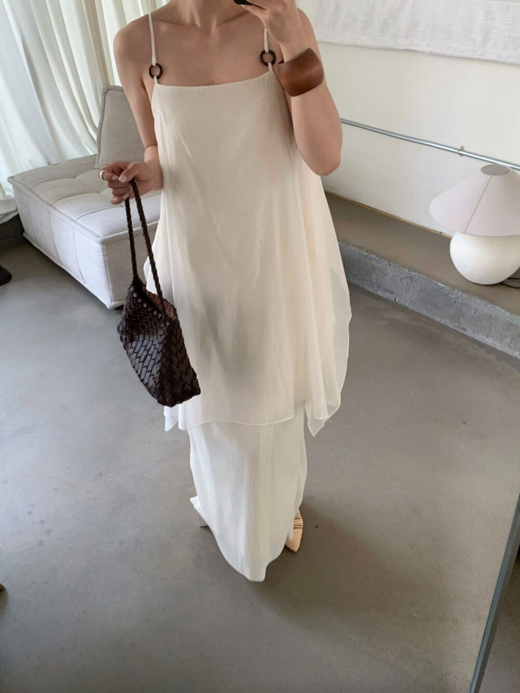 Piper Fake Two-Piece Layered Flowy Dress