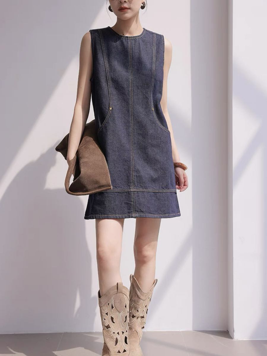 May Denim Shift Dress