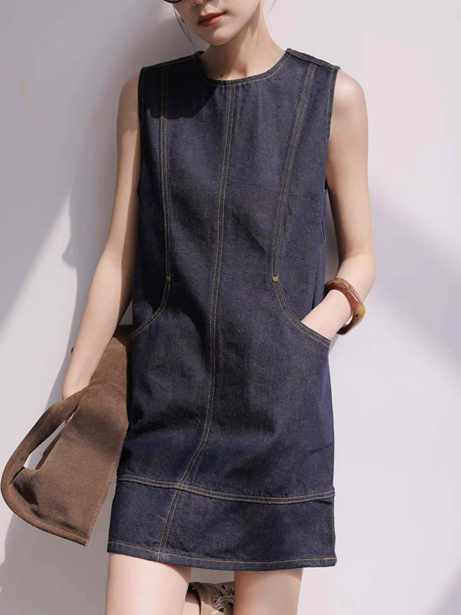 May Denim Shift Dress