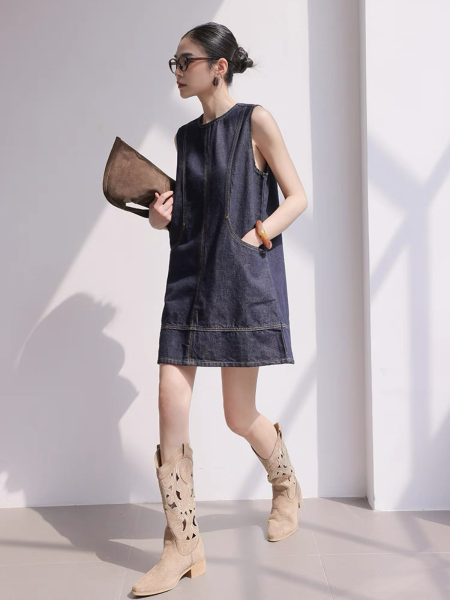 May Denim Shift Dress